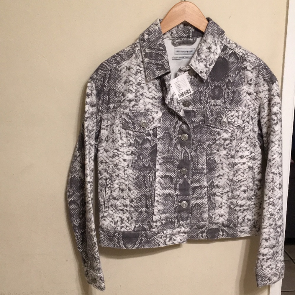 UO Snakeskin Trucker Jacket